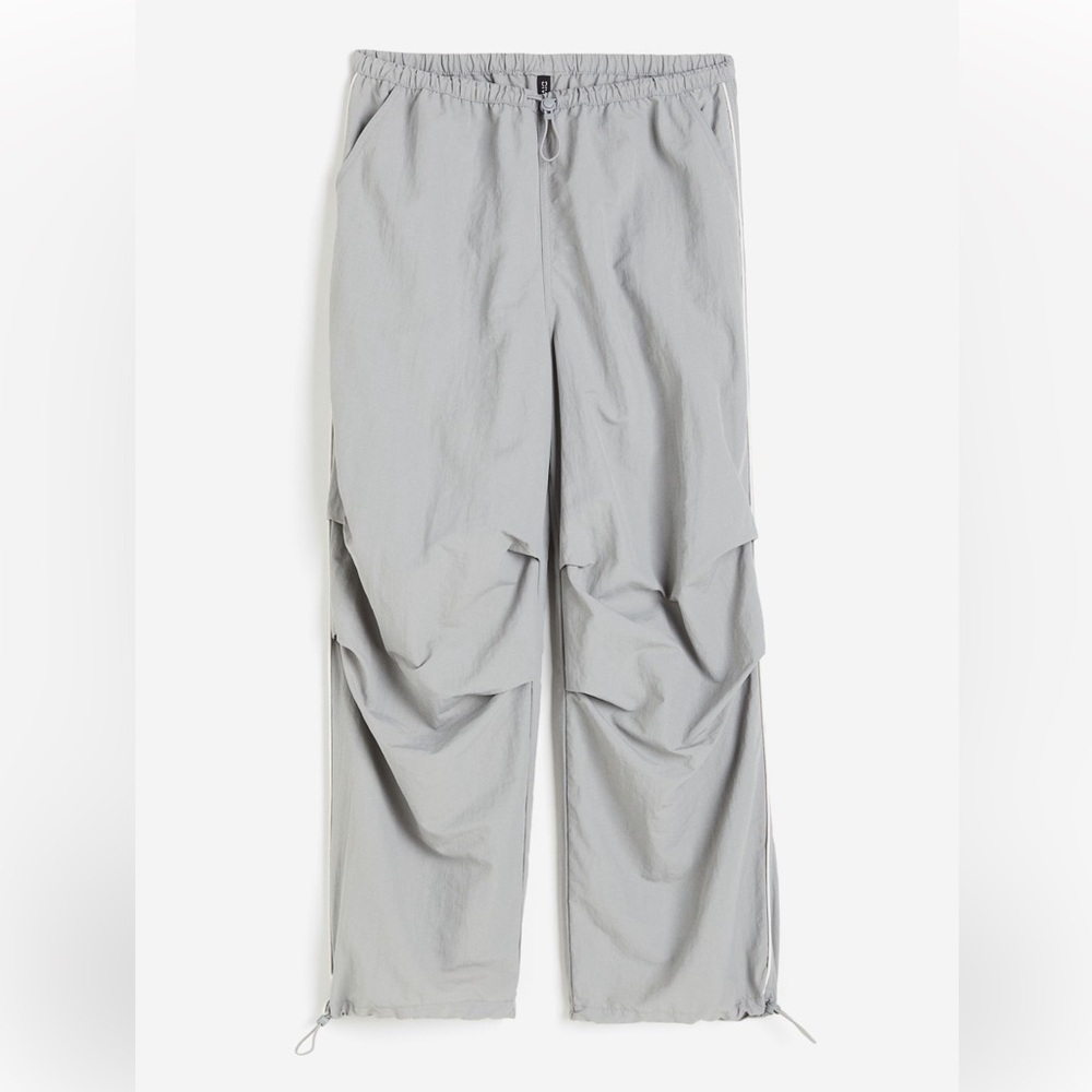 Light Grey Parachute Pants